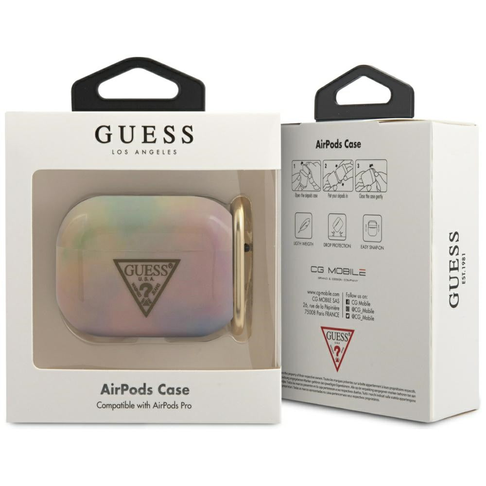 Guess AirPods Pro dėklas – rožinis Tie-Dye