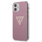 Guess dėklas iPhone 12 mini – rožinis, Metallic -- iPhone 12 Mini
