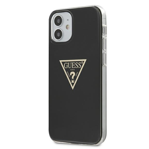 Guess Metallic dėklas iPhone 12 mini – juodas -- iPhone 12 Mini