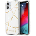 Guess dėklas iPhone 12 mini – baltas, Gold Chain -- iPhone 12 Mini