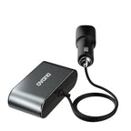 Dudao automobilinis įkroviklis 2x USB / 3x cigarečių degiklio skirstytuvas juodas (R1Pro black)