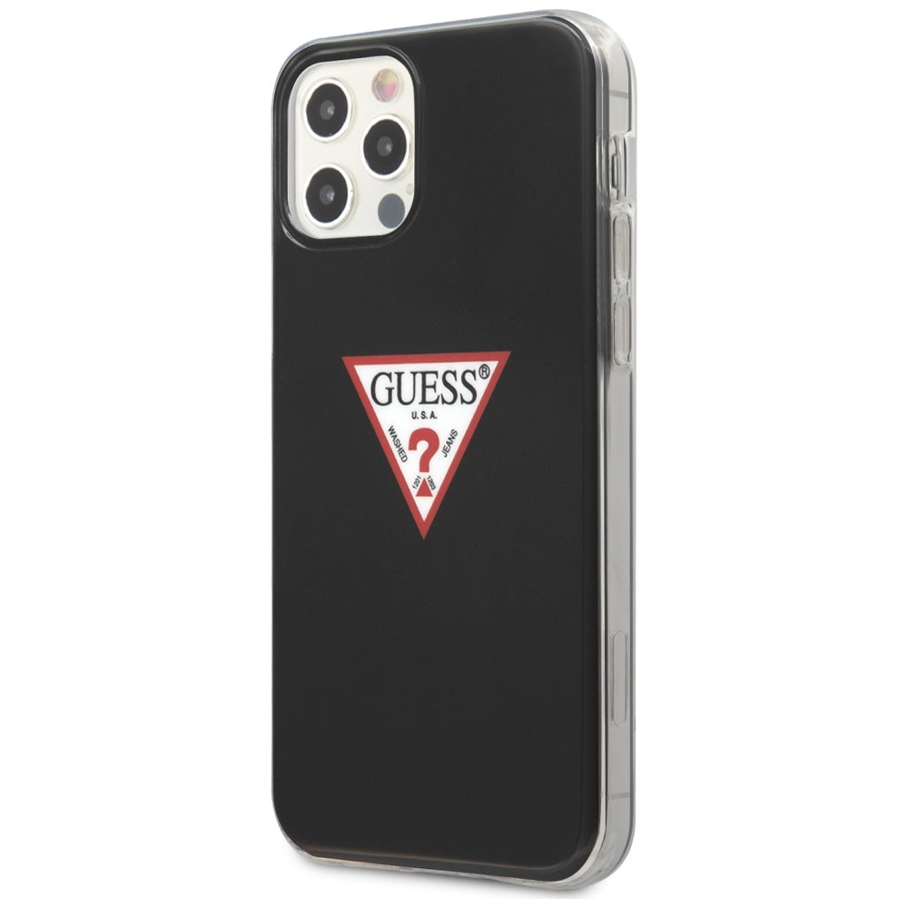 Guess dėklas iPhone 12/12 Pro – juodas (Triangle) -- iPhone 12
