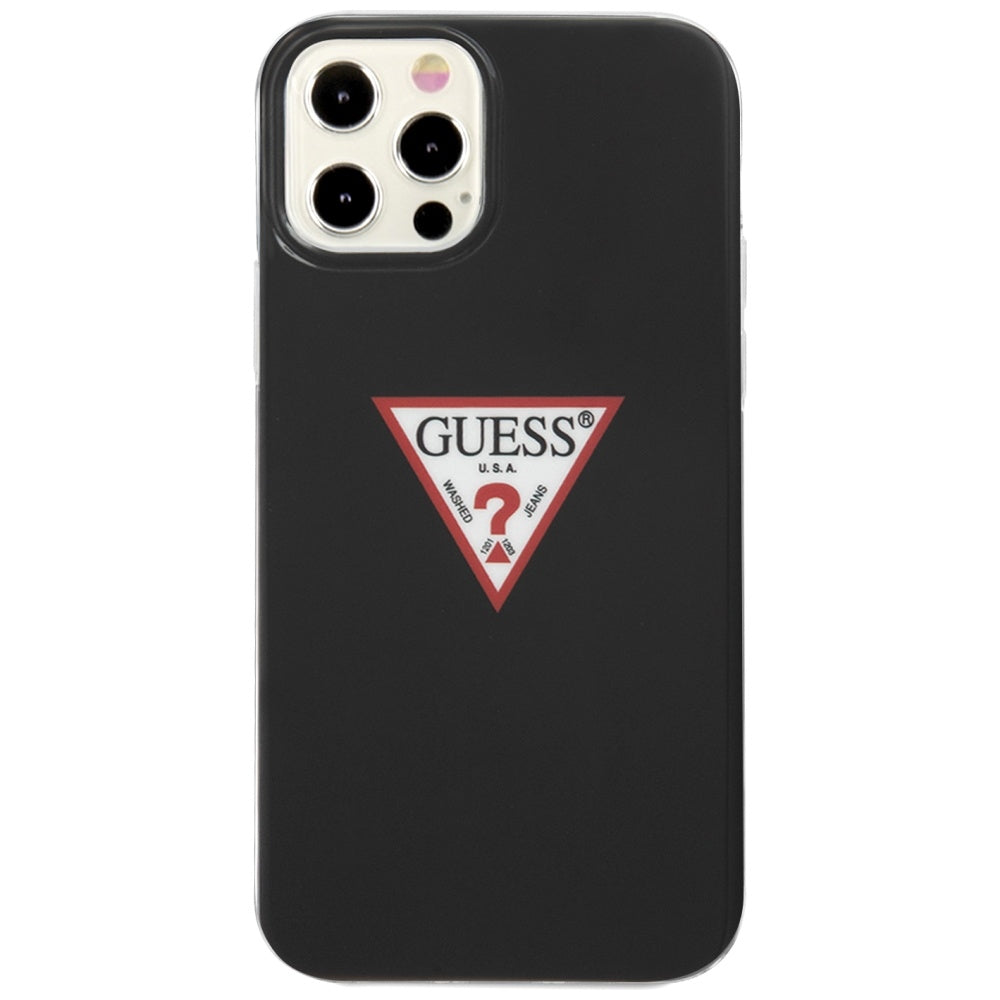 Guess dėklas iPhone 12/12 Pro – juodas (Triangle) -- iPhone 12