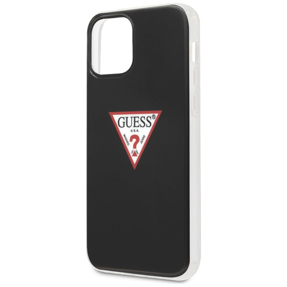 Guess dėklas iPhone 12/12 Pro – juodas (Triangle) -- iPhone 12
