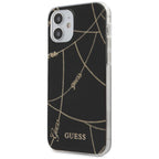 Guess dėklas iPhone 12 mini – juodas, Gold Chain -- iPhone 12 Mini