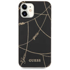 Guess dėklas iPhone 12 mini – juodas, Gold Chain -- iPhone 12 Mini