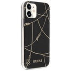 Guess dėklas iPhone 12 mini – juodas, Gold Chain -- iPhone 12 Mini