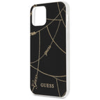 Guess dėklas iPhone 12 mini – juodas, Gold Chain -- iPhone 12 Mini