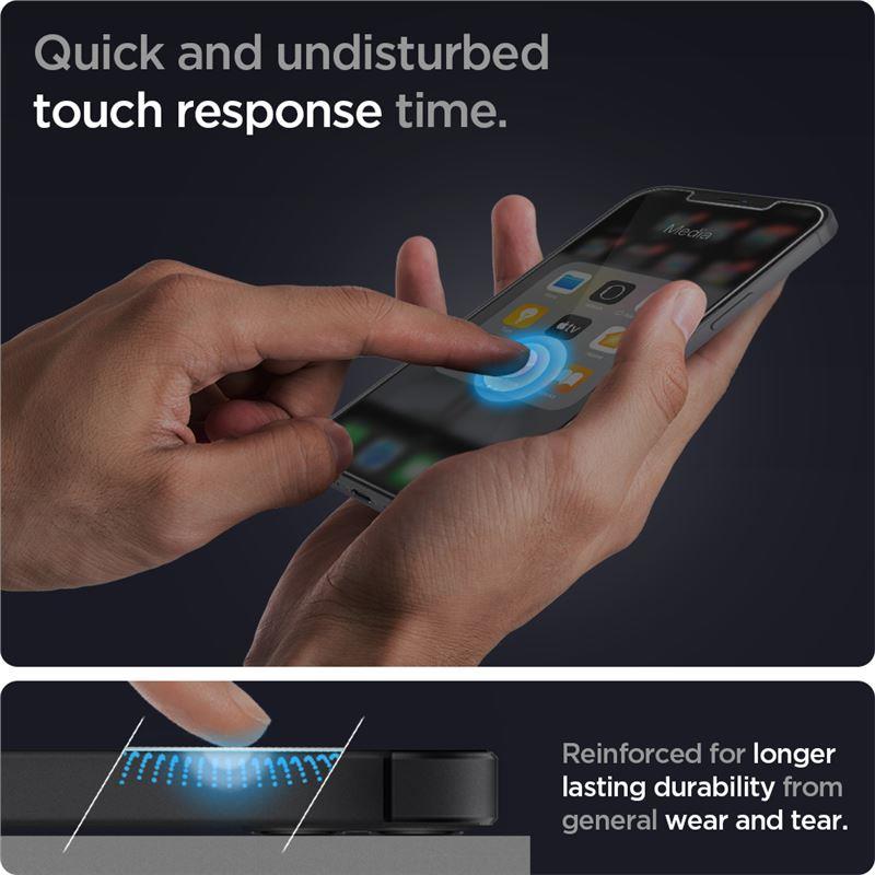 Spigen Glas.TR EZ Fit grūdintas stiklas iPhone 12/12 Pro (2 vnt.) -- iPhone 12