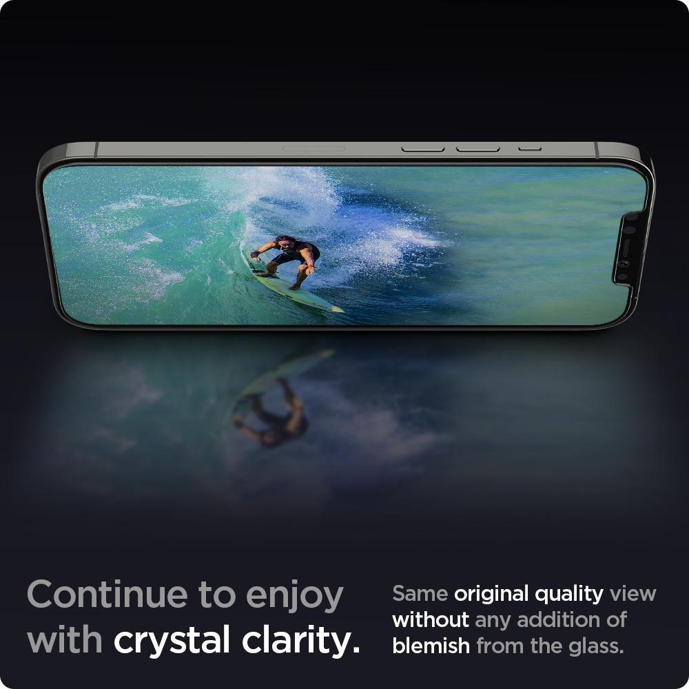 Spigen Glas.TR EZ Fit grūdintas stiklas iPhone 12/12 Pro (2 vnt.) -- iPhone 12