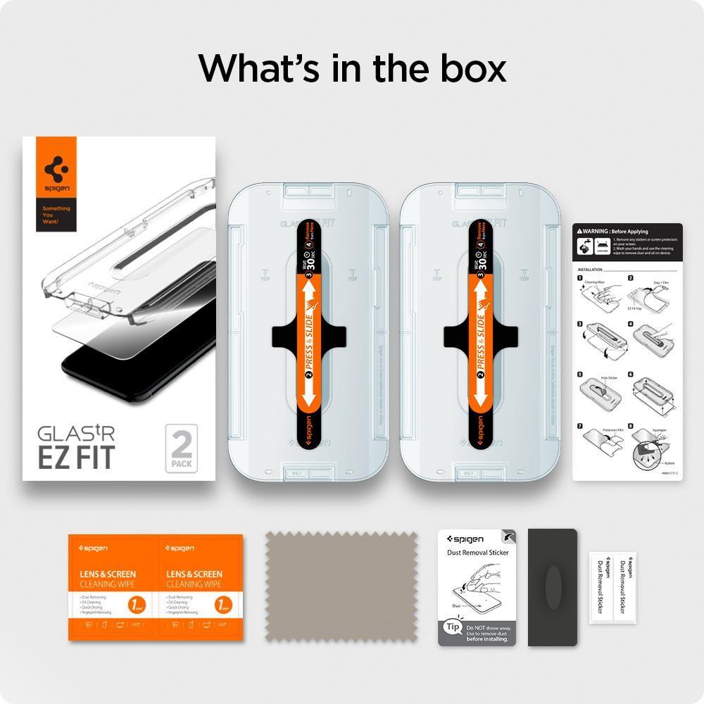 Spigen Glas.TR EZ Fit grūdintas stiklas iPhone 12/12 Pro (2 vnt.) -- iPhone 12