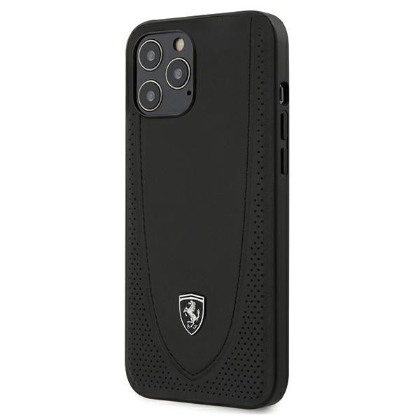 Ferrari Off Track Perforated dėklas iPhone 12 Pro Max – juodas -- iPhone 12 Pro Max