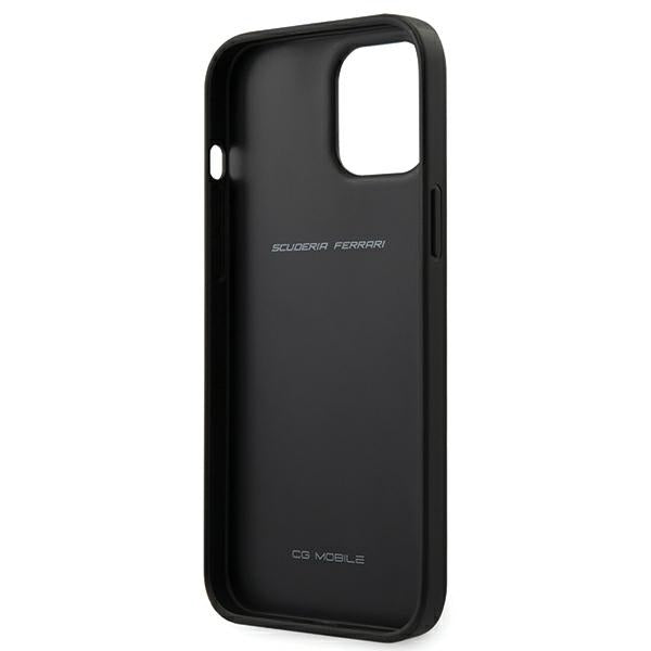 Ferrari Off Track Perforated dėklas iPhone 12 Pro Max – juodas -- iPhone 12 Pro Max