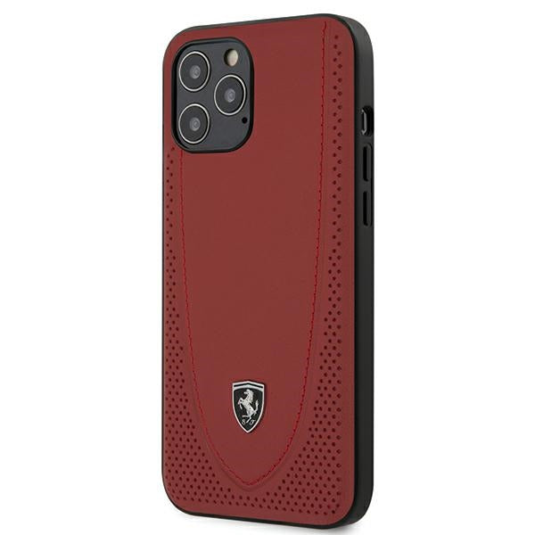 Ferrari Off Track Perforated dėklas iPhone 12 Pro Max – raudonas -- iPhone 12 Pro Max