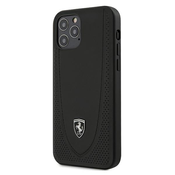 Ferrari Off Track Perforated dėklas iPhone 12/12 Pro – juodas -- iPhone 12