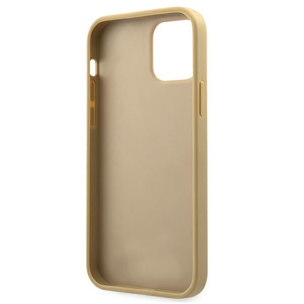 Guess V-Quilted dėklas iPhone 12 mini – auksinis -- iPhone 12 Mini