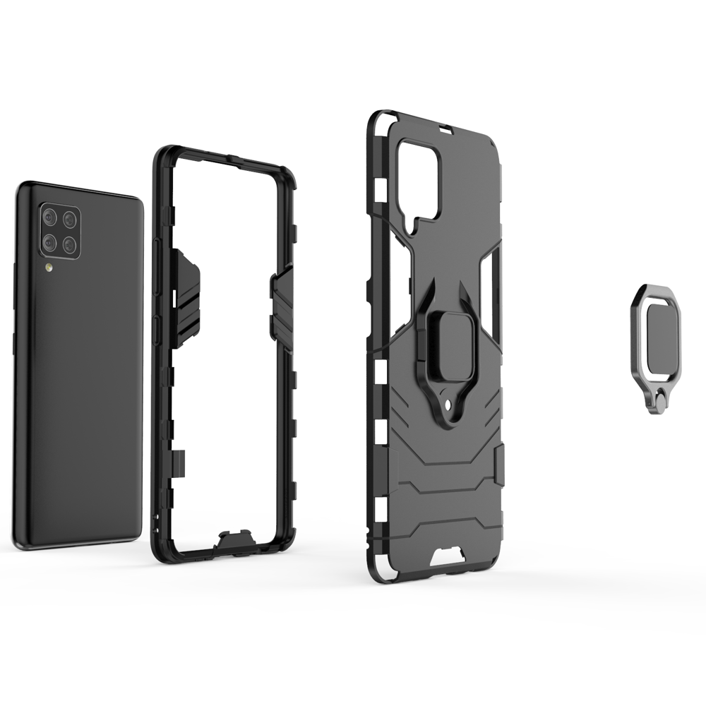 Ring Armor dėklas Samsung Galaxy A42 5G – juodas -- Samsung Galaxy A42
