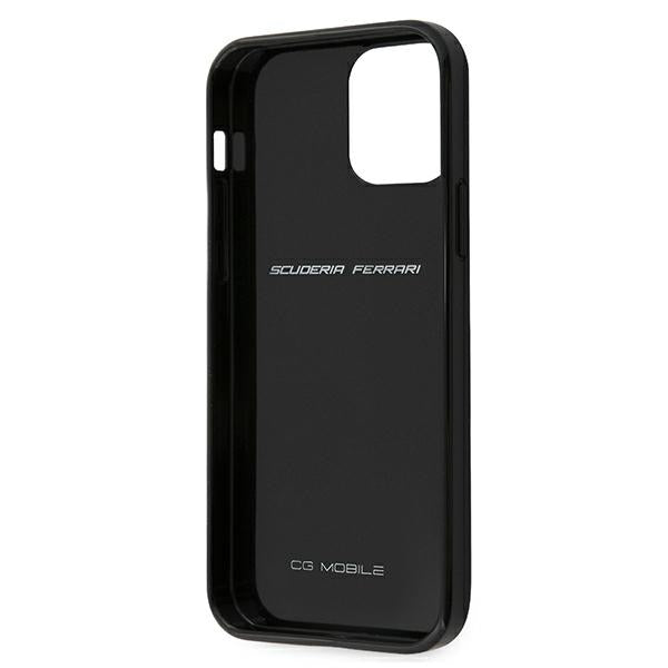 Ferrari dėklas iPhone 12 mini – juodas, anglies pluoštas -- iPhone 12 Mini