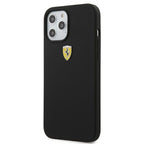 Ferrari silikoninis dėklas iPhone 12 Pro Max – juodas -- iPhone 12 Pro Max