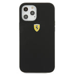 Ferrari silikoninis dėklas iPhone 12 Pro Max – juodas -- iPhone 12 Pro Max
