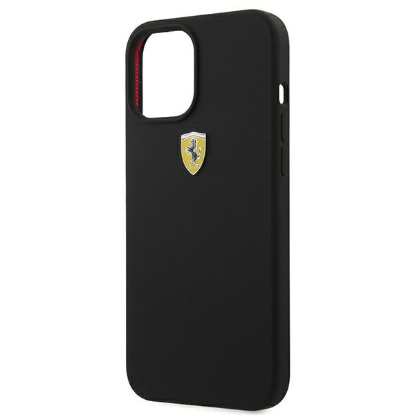 Ferrari silikoninis dėklas iPhone 12 Pro Max – juodas -- iPhone 12 Pro Max