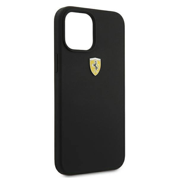 Ferrari silikoninis dėklas iPhone 12 Pro Max – juodas -- iPhone 12 Pro Max