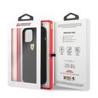 Ferrari silikoninis dėklas iPhone 12 Pro Max – juodas -- iPhone 12 Pro Max