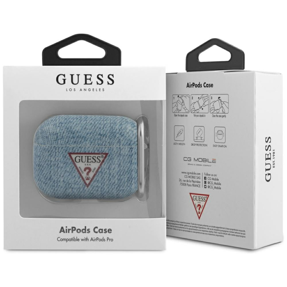 Guess AirPods Pro dėklas – mėlynas, Jeans kolekcija