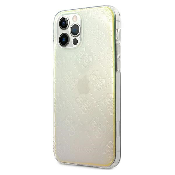 Guess 4G 3D Pattern dėklas iPhone 12/12 Pro – opalinis -- iPhone 12
