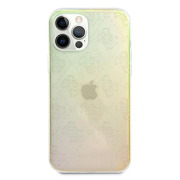 Guess 4G 3D Pattern dėklas iPhone 12/12 Pro – opalinis -- iPhone 12