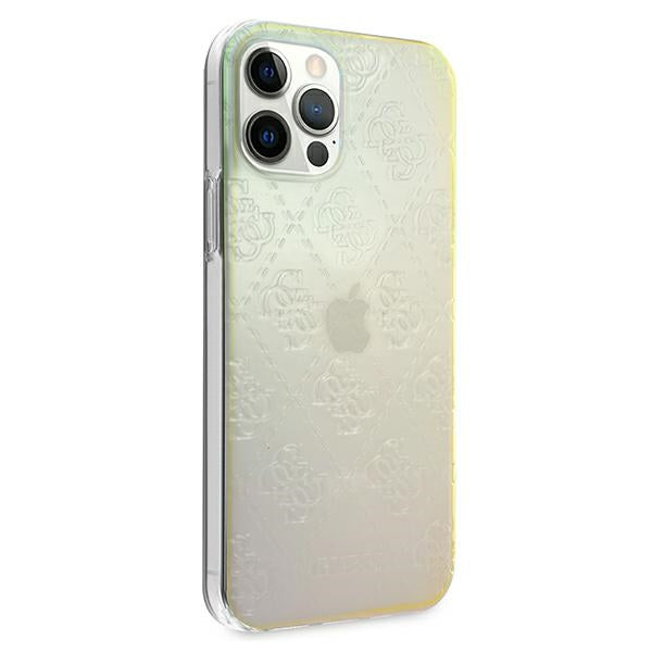 Guess 4G 3D Pattern dėklas iPhone 12/12 Pro – opalinis -- iPhone 12