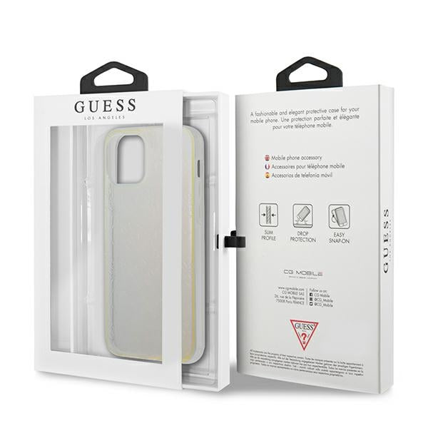 Guess 4G 3D Pattern dėklas iPhone 12/12 Pro – opalinis -- iPhone 12