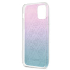 Guess 4G 3D Pattern dėklas iPhone 12 mini – mėlyna/rožinė -- iPhone 12 Mini