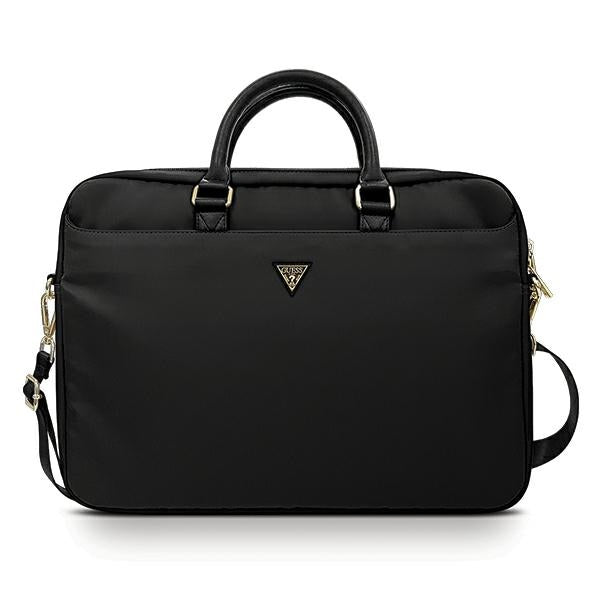 Guess Nylon Triangle Logo krepšys 16" nešiojamajam kompiuteriui - juodas -- Laptop Bags