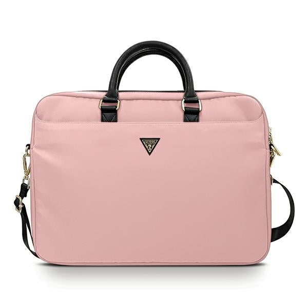 Guess Nylon Triangle Logo krepšys 16" nešiojamajam kompiuteriui - rožinis -- Laptop Bags