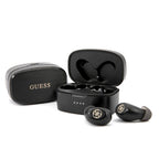Guess GUTWSJL4GBK TWS Bluetooth ausinės + juoda/juoda 4G prijungimo stotelė