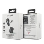 Guess GUTWSJL4GBK TWS Bluetooth ausinės + juoda/juoda 4G prijungimo stotelė