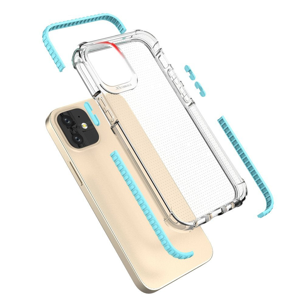 Spring Armor skaidrus TPU dėklas iPhone 12 mini – mėlynas -- iPhone 12 Mini