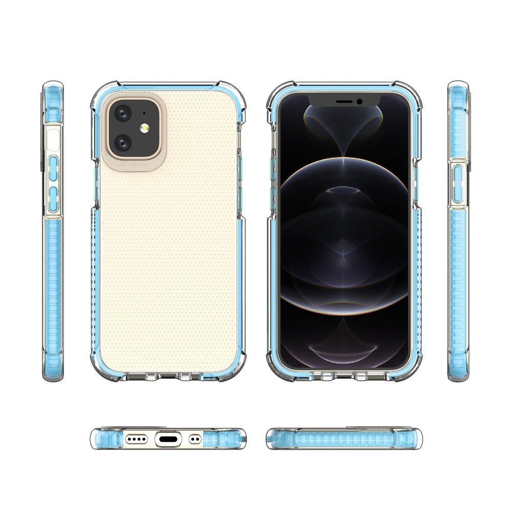 Spring Armor skaidrus TPU dėklas iPhone 12 mini – mėlynas -- iPhone 12 Mini
