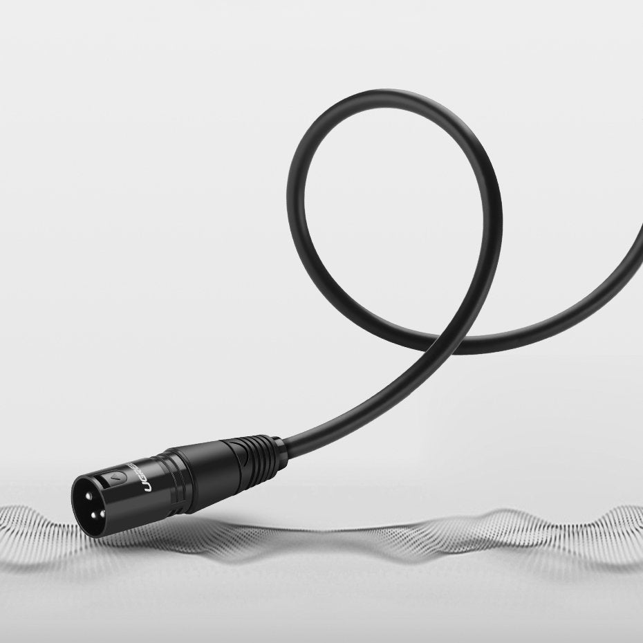 Ugreen AV130 66717 garso XLR (female) - XLR (male) kabelis mikrofonui / stiprintuvui 2m - juodas -- Audio Cables