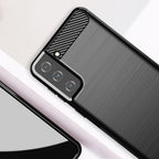 Carbon Case TPU dėklas Samsung Galaxy S21+ 5G – juodas -- Samsung Galaxy S21+