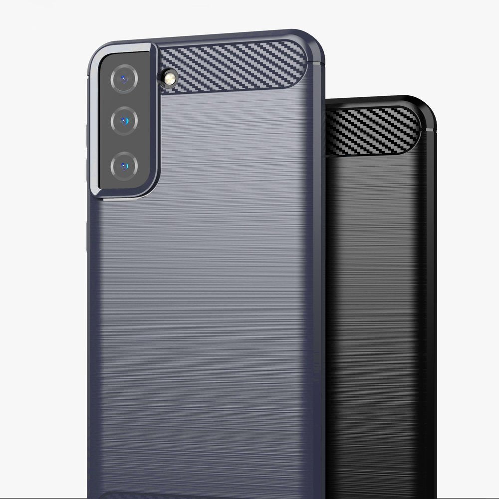 Carbon Case TPU dėklas Samsung Galaxy S21+ 5G – juodas -- Samsung Galaxy S21+