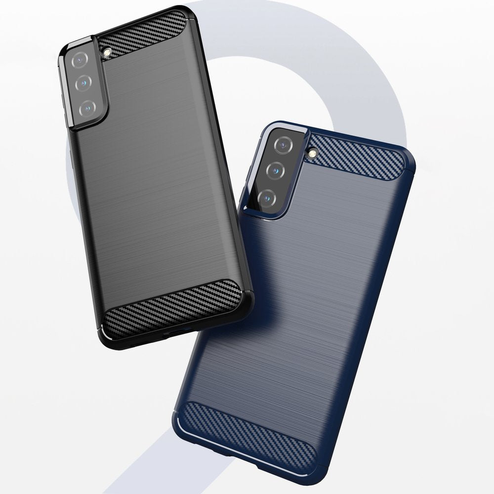 Carbon Case TPU dėklas Samsung Galaxy S21+ 5G – mėlynas -- Samsung Galaxy S21+