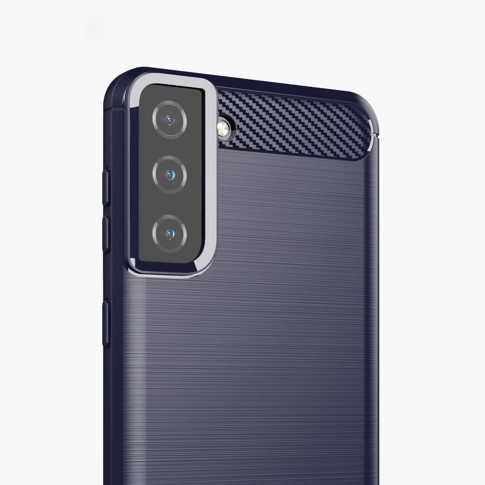 Carbon Case TPU dėklas Samsung Galaxy S21+ 5G – mėlynas -- Samsung Galaxy S21+