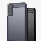Carbon Case TPU dėklas Samsung Galaxy S21+ 5G – mėlynas -- Samsung Galaxy S21+