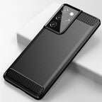 Carbon Case TPU dėklas Samsung Galaxy S21 Ultra 5G – mėlynas -- Samsung Galaxy S21 Ultra