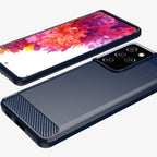 Carbon Case TPU dėklas Samsung Galaxy S21 Ultra 5G – mėlynas -- Samsung Galaxy S21 Ultra