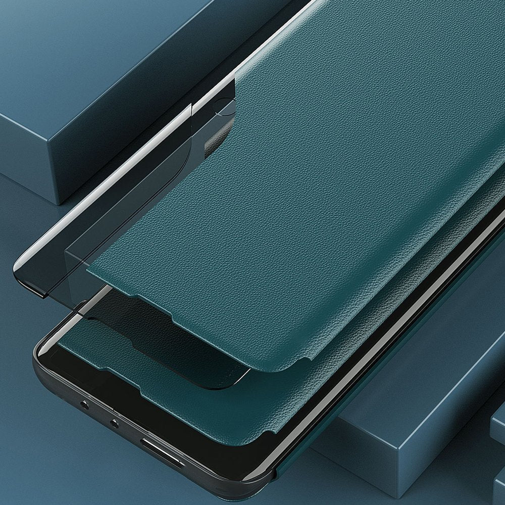 Eco Leather View dėklas Samsung Galaxy A72 4G – oranžinis -- Samsung Galaxy A72