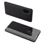 Clear View dėklas Samsung Galaxy A72 4G – juodas -- Samsung Galaxy A72