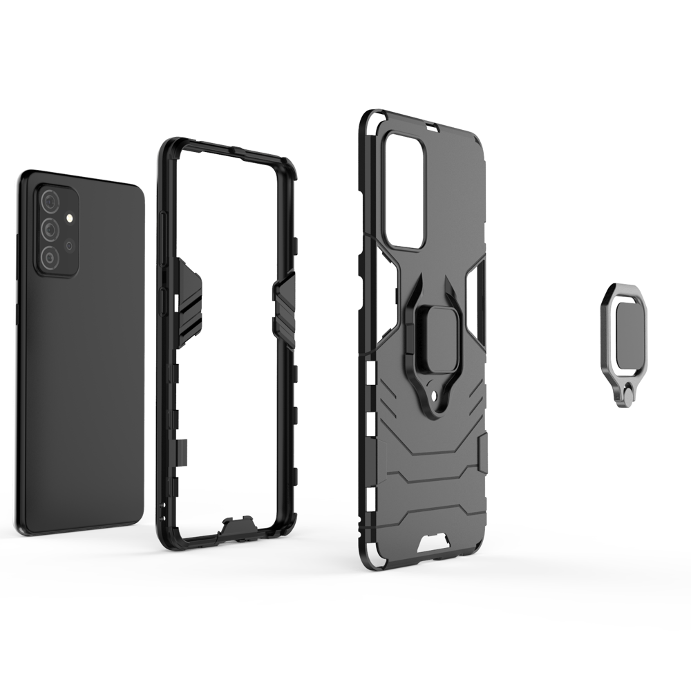 Ring Armor dėklas Samsung Galaxy A72 4G – juodas -- Samsung Galaxy A72
